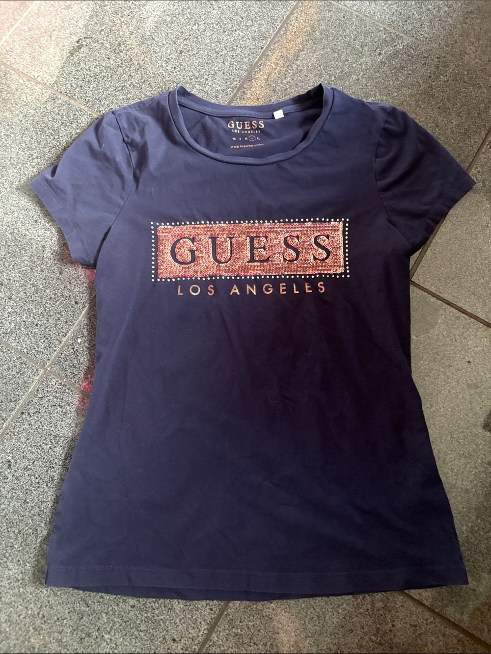 Guess Los Angeles Navy/Rose gold shirt